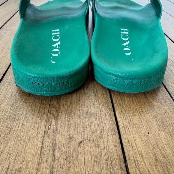 Coach Patch Logo Slide Green Poolslide Sandal Men’s 13 - Picture 5 of 7